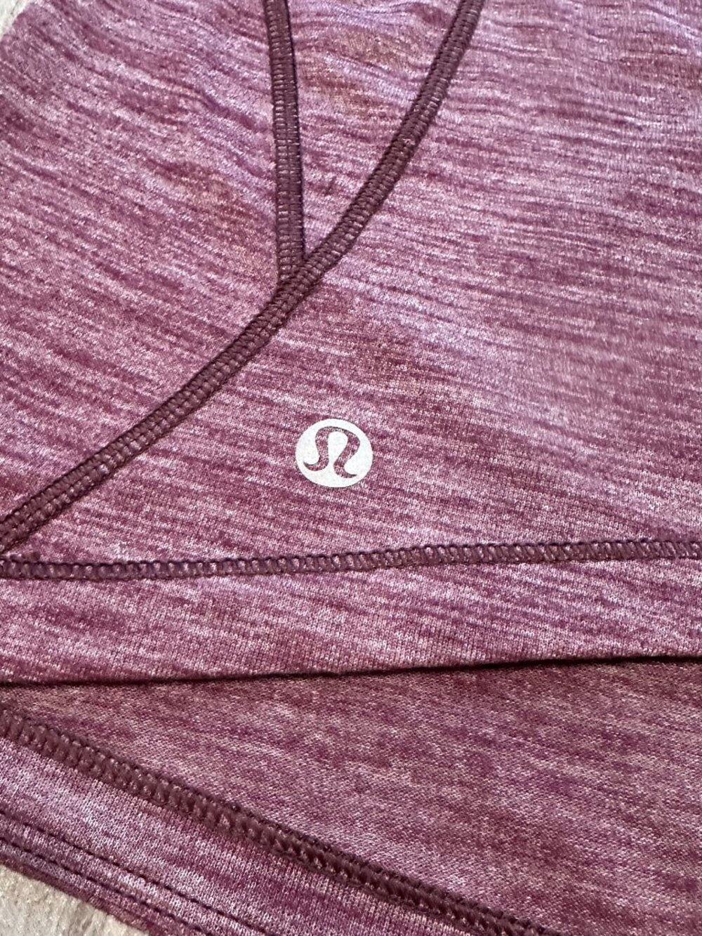 Lululemon Train Times Tank Heathered Dark Adobe Racerback Top Size 6 - Picture 3 of 9